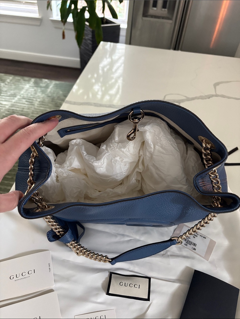 Gucci Soho Disco Shoulder Bag - Blue - Picture 9 of 16